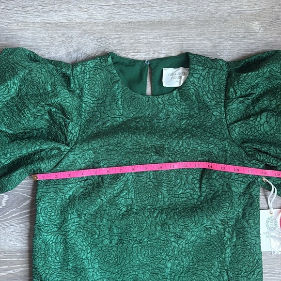 NEW TUCKERNUCK HYACINTH HOUSE Green Jacquard Noelle Blouse XS - Picture 3 of 7